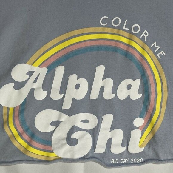 Bella+Canvas Alpha Chi Bid Day 2020 Crop Top M - Picture 3 of 7
